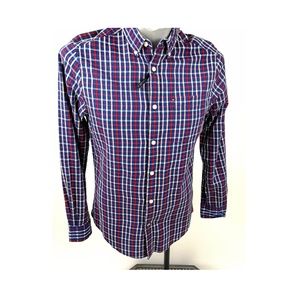 SOLD Tommy Hilfiger Mens Shirt Red Blue Plaid NEW Size XS